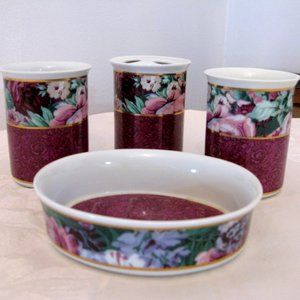 Bath Accessories 4 Pcs for Bathroom Vanity & Count